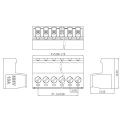 XK2EDGRK-5.08 Solderless Butt Plug Terminal 2EDGKP-5.08MM موصل كتلة طرفية